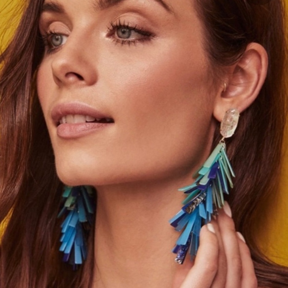 Kendra Scott Justyne Blue Green Earrings